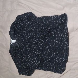 H&M black 3/4 sleeve blouse medium